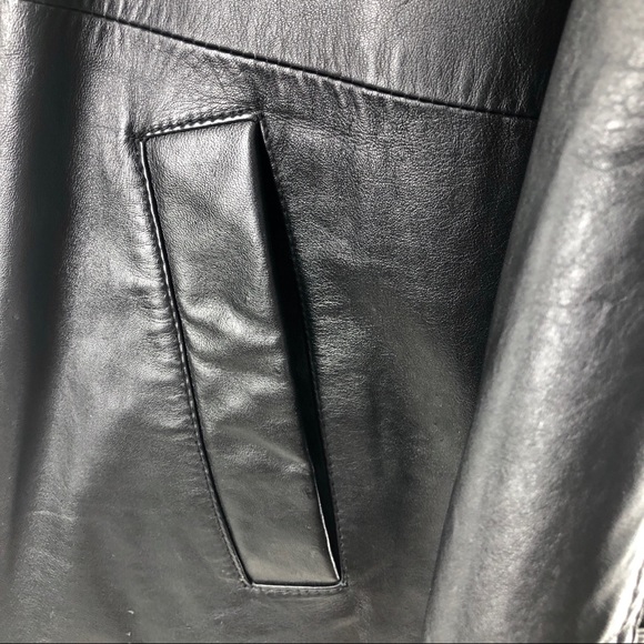 Vintage Leather Jacket Black Size LP - Picture 6 of 7